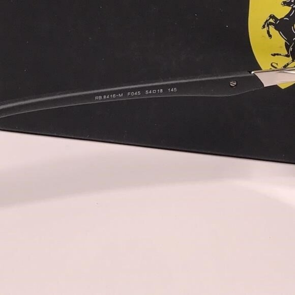 New Authentic Ray-Ban Ferrari RX8416M Eyeglasses – Matte Red on Silver, - Picture 11 of 12